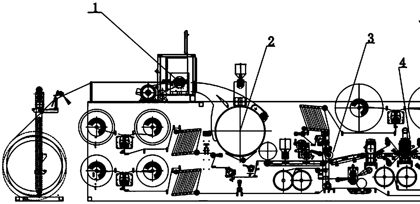 Mechanical device for sanitary towel production