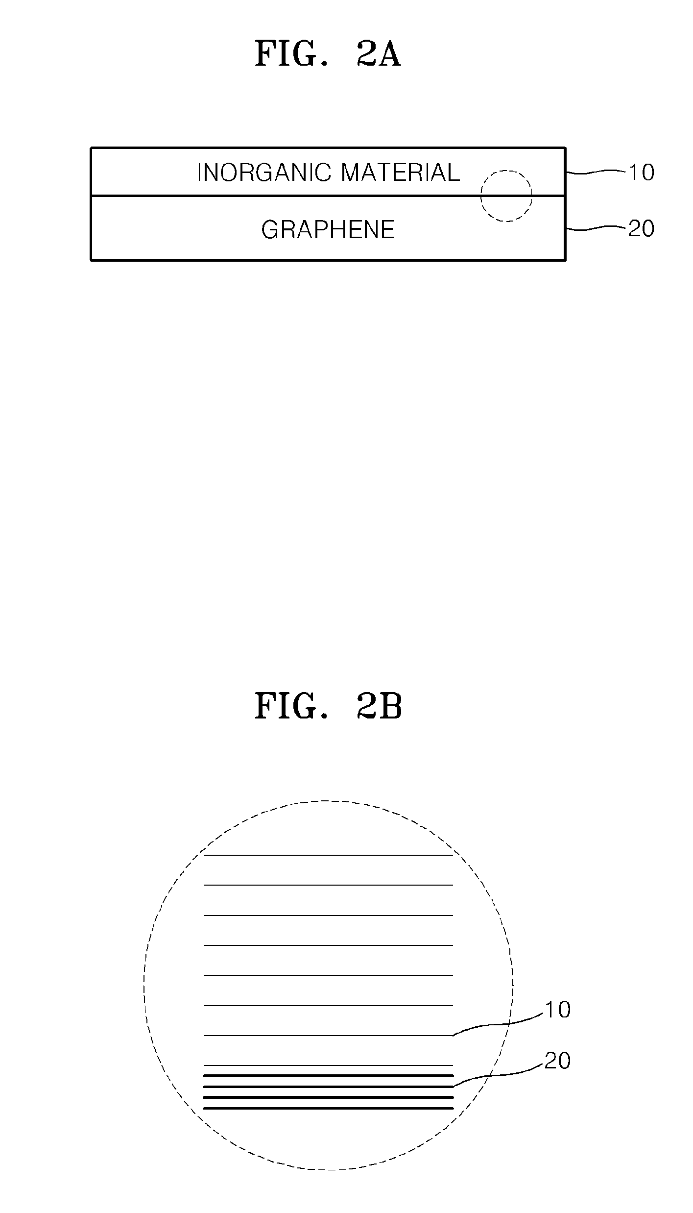 Material including graphene and an inorganic material and method of manufacturing the material