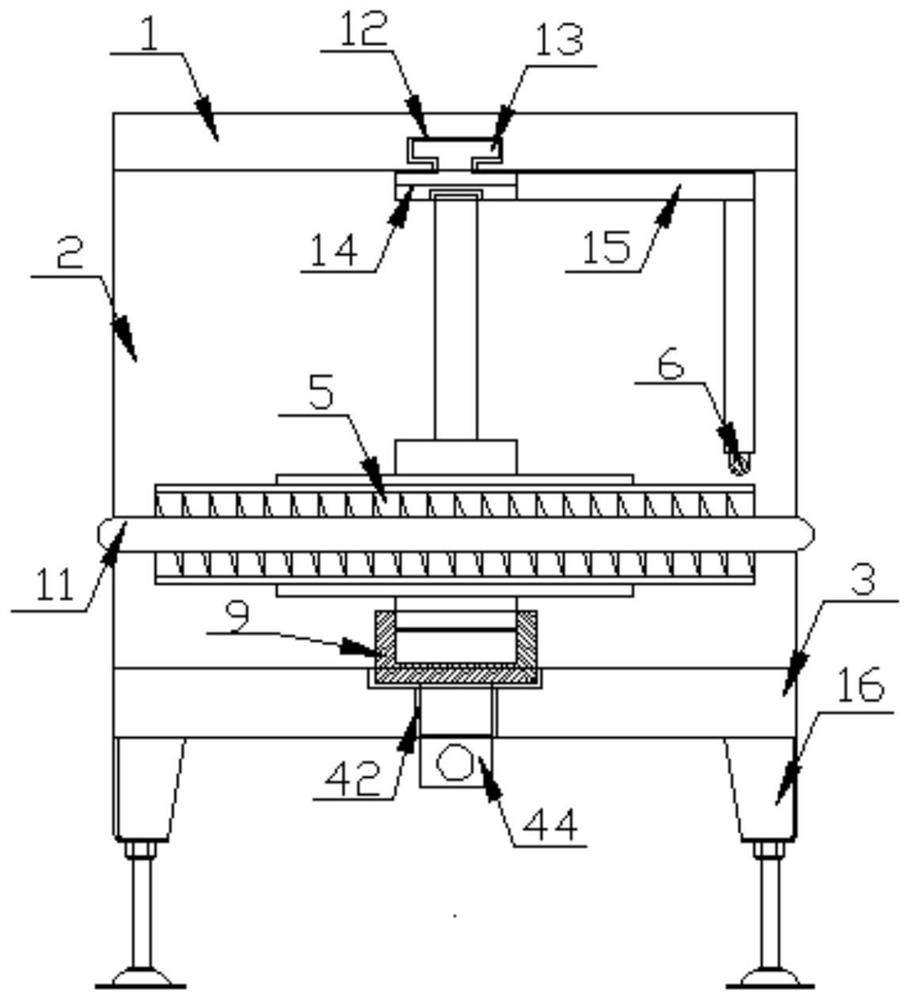 A bucket wheel speed measuring detection distance automatic adjustment device