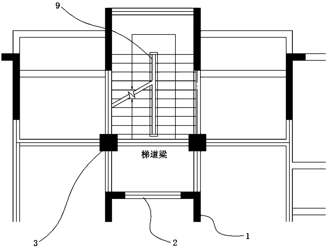 Prefabricated hybrid structure frame-shear wall building system and construction method