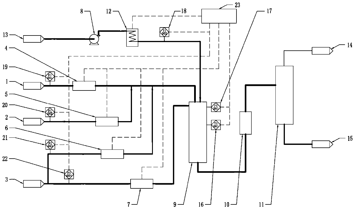 Supercritical water oxidation system taking air as oxidant and starting method thereof