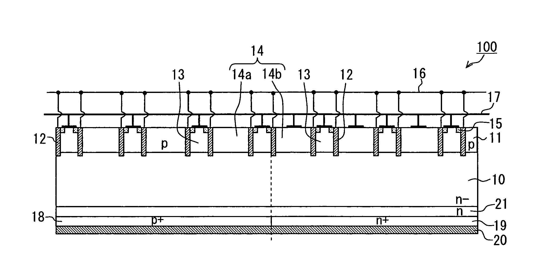 Semiconductor device having IGBT and FWD on same substrate