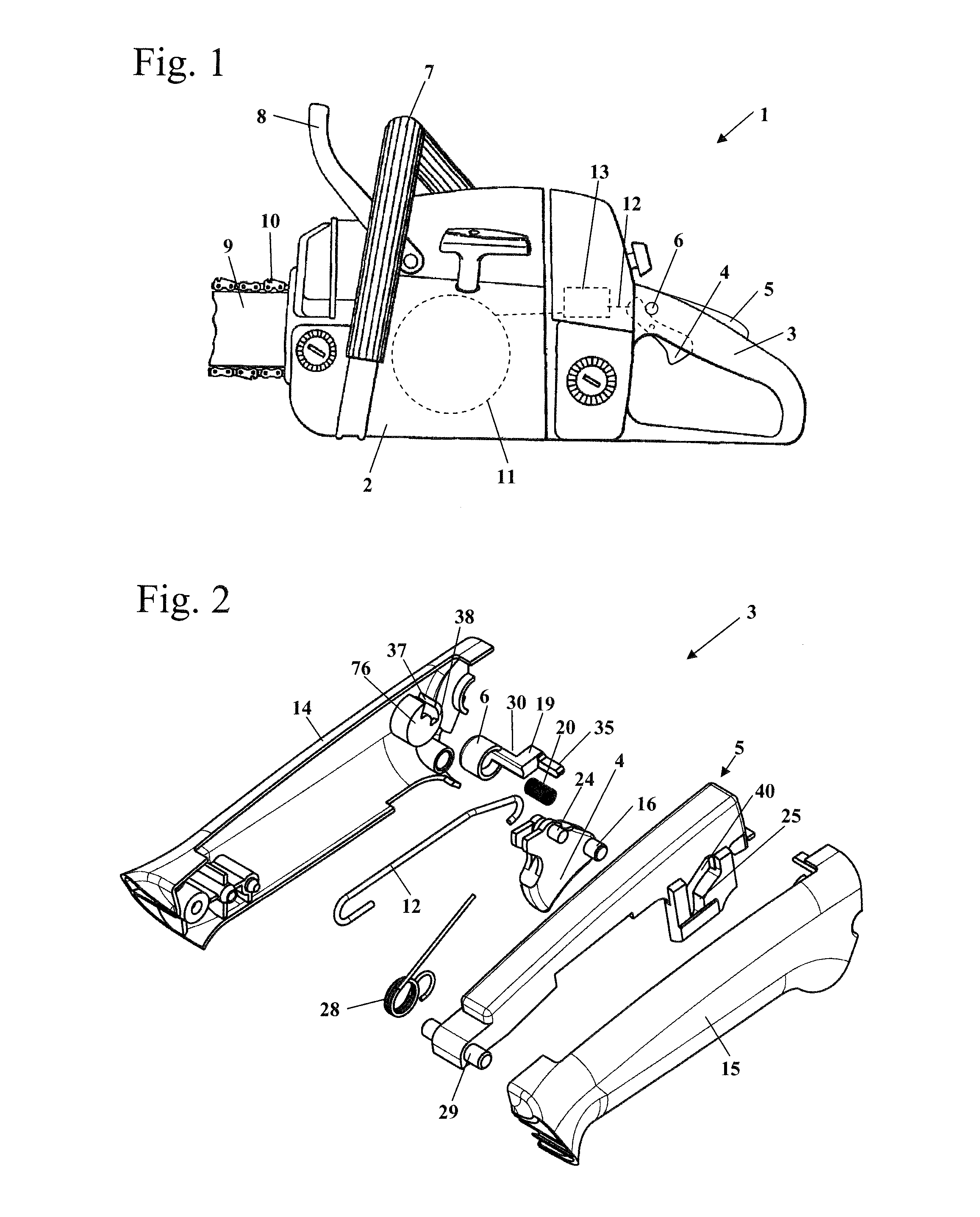 Handheld work apparatus having a drive motor for driving a work tool and method for operating said apparatus