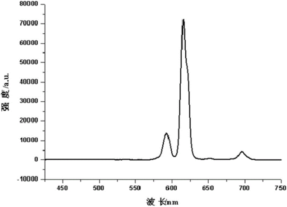 Red fluorescent material and method for preparing same