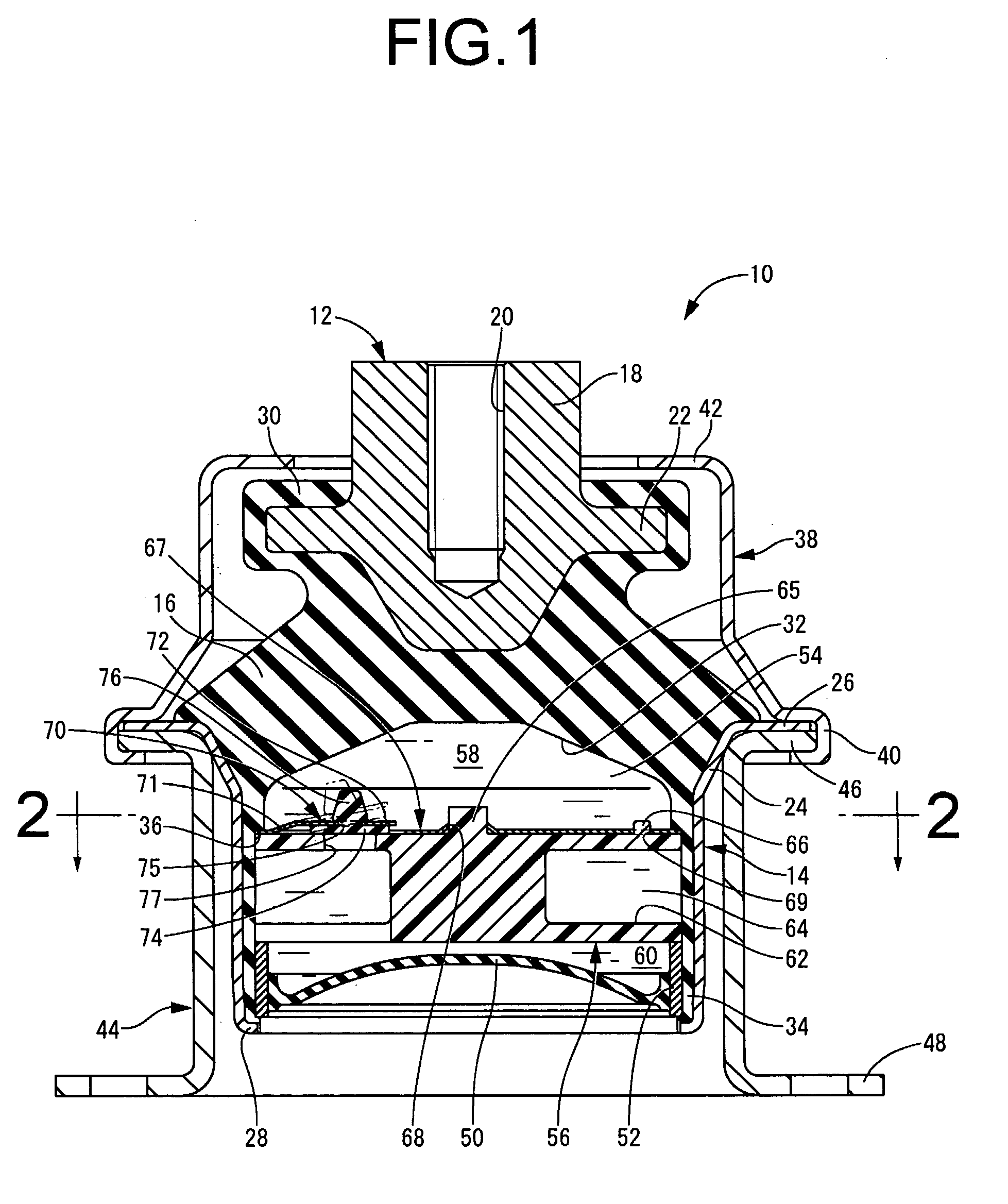 Fluid-filled type vibration damping device