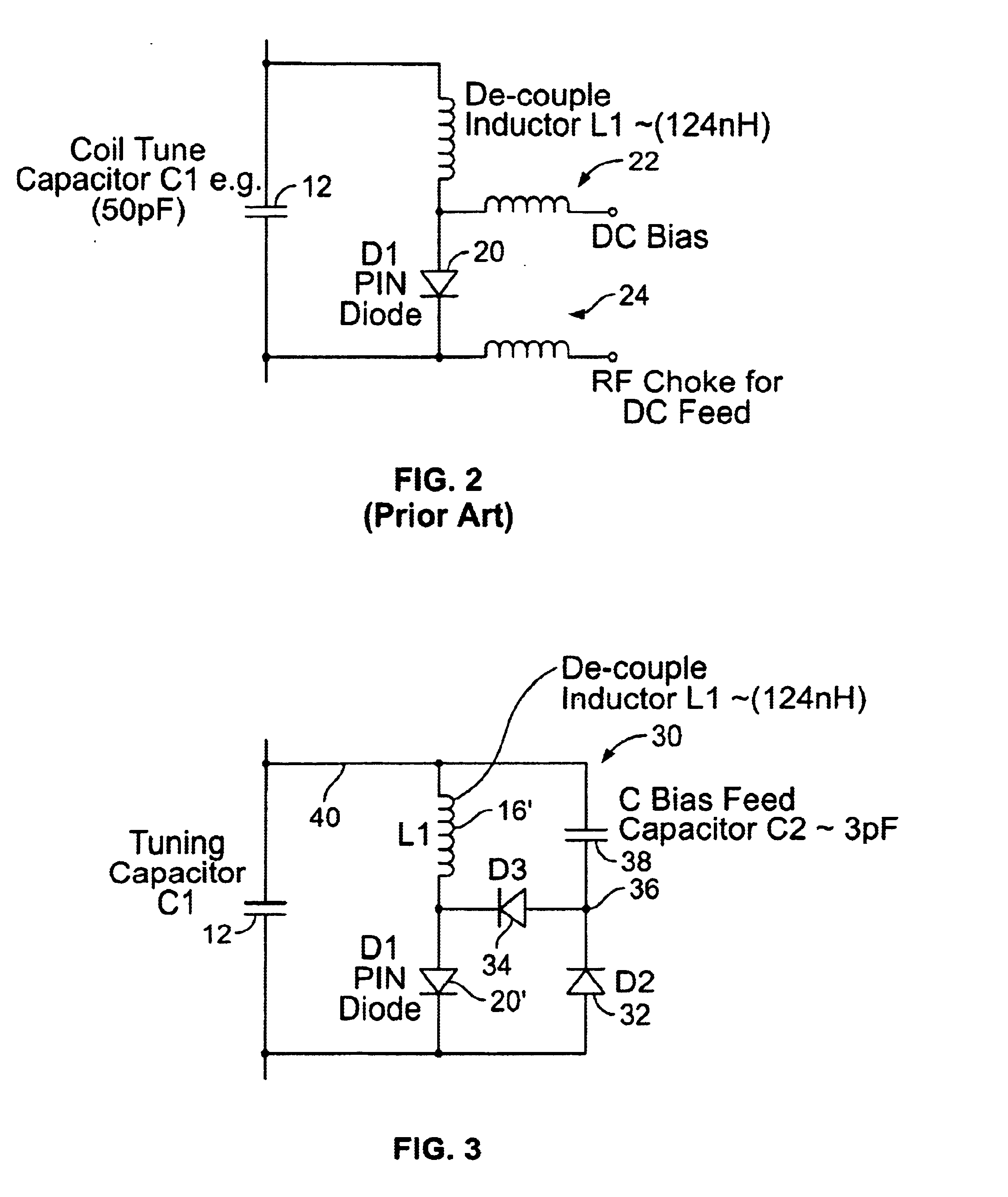 Transmit mode coil detuning for MRI systems