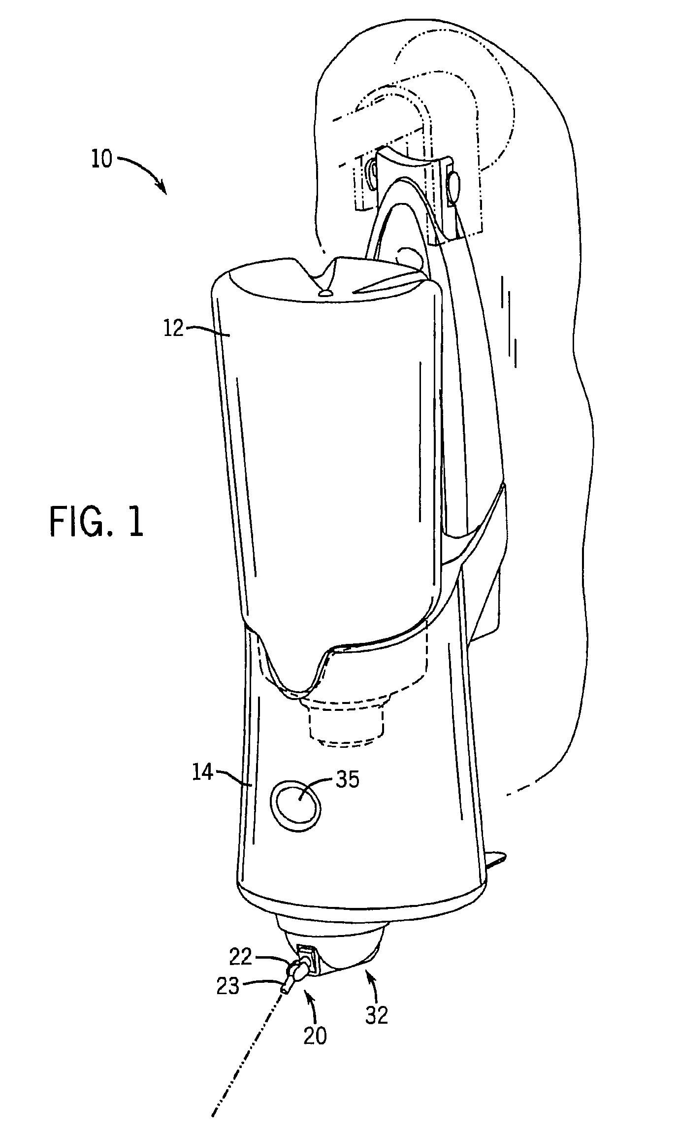 Automated sprayer with manually-adjustable nozzle