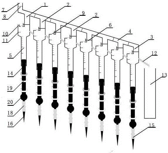 A dilution device capable of simplifying the ratio dilution operation