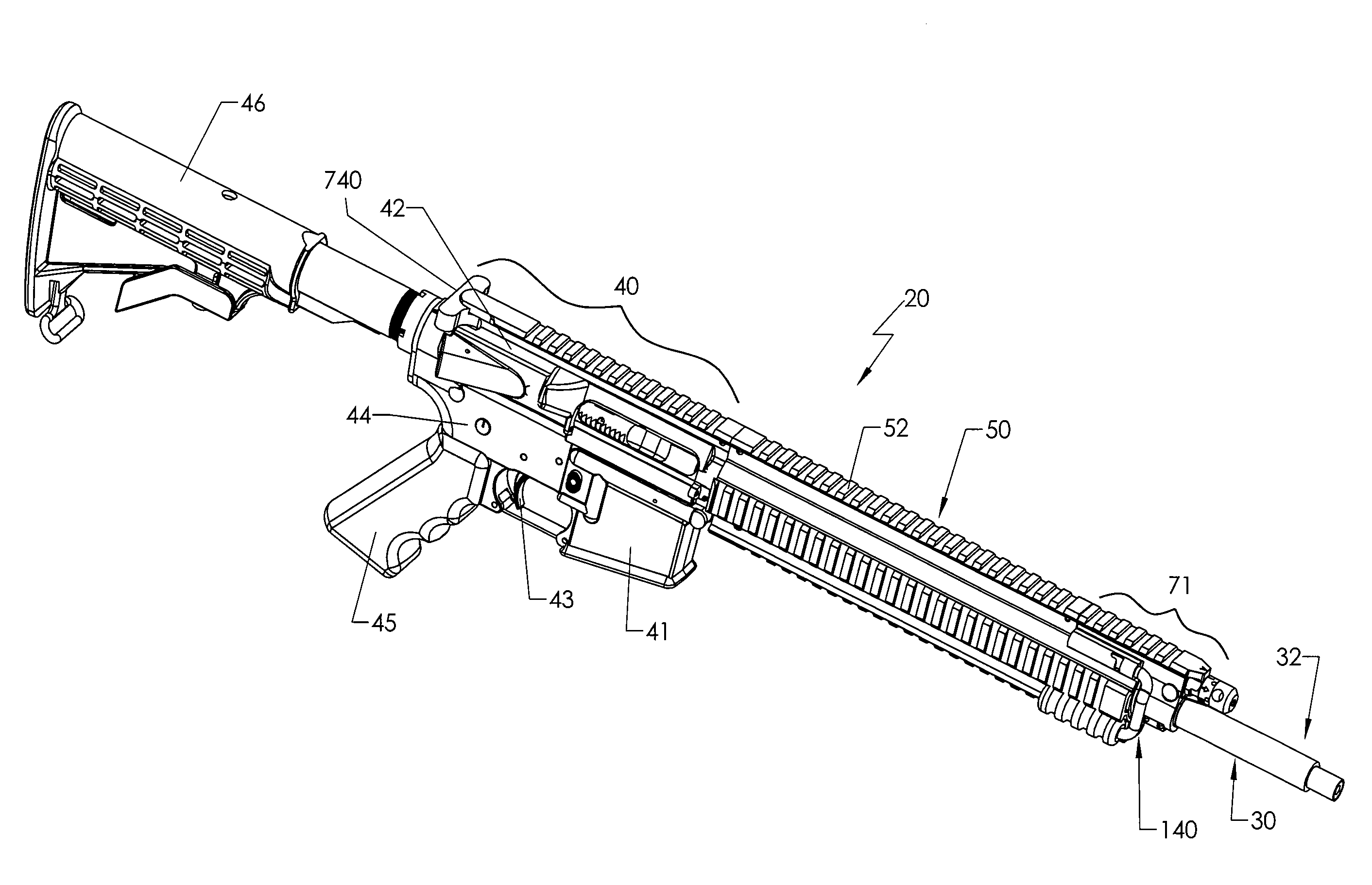 Firearm with quick coupling barrel interlock system