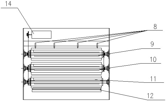 A mobile conveyor belt automatic cleaning vehicle