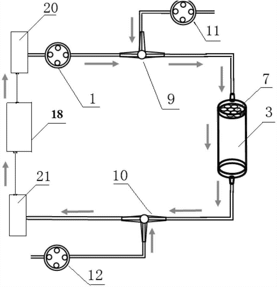 Device for separating tumor cells in blood fluid
