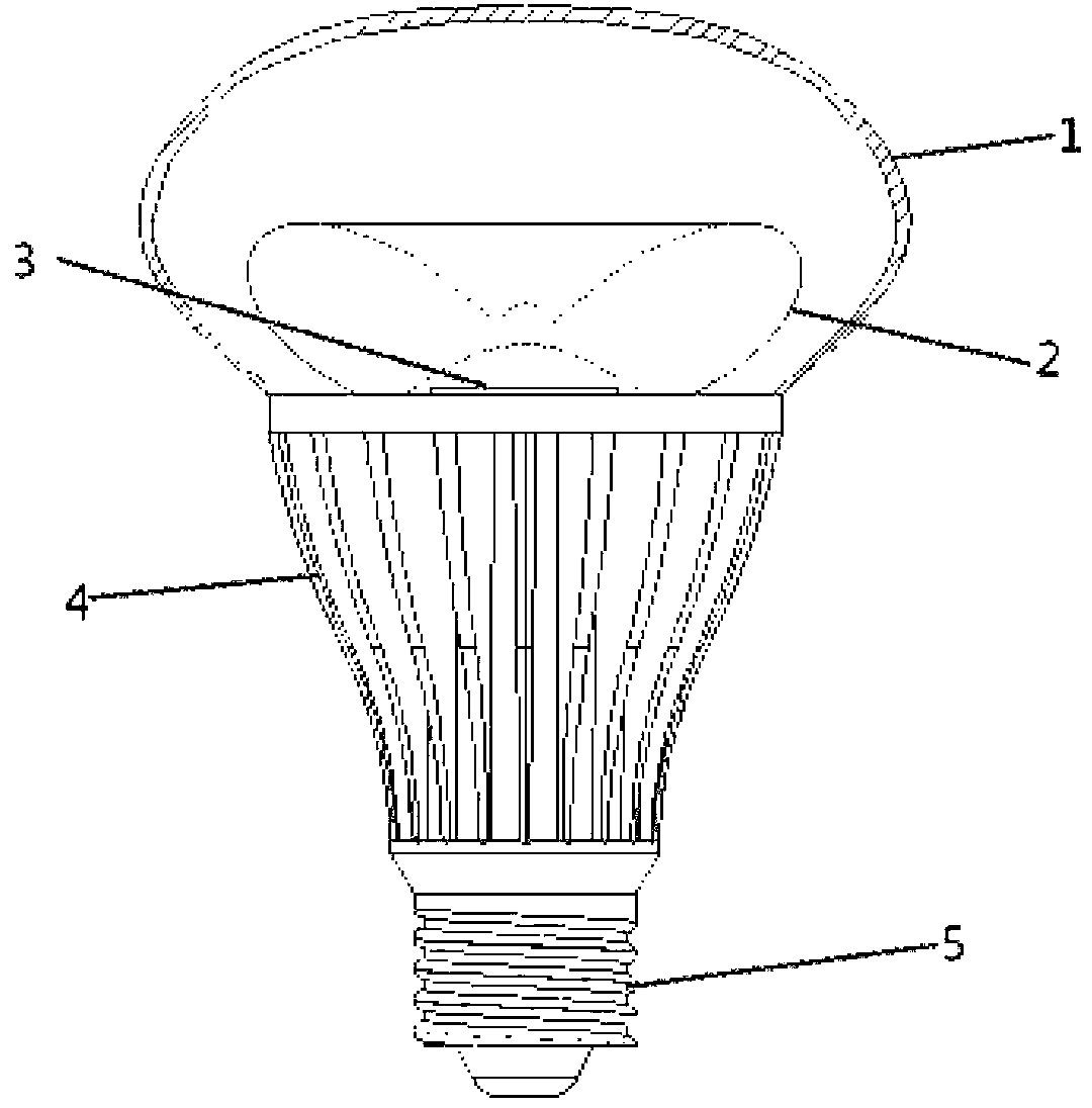 Secondary optical lens for light emitting diode (LED) wide-angle bulb lamp and LED wide-angle bulb lamp