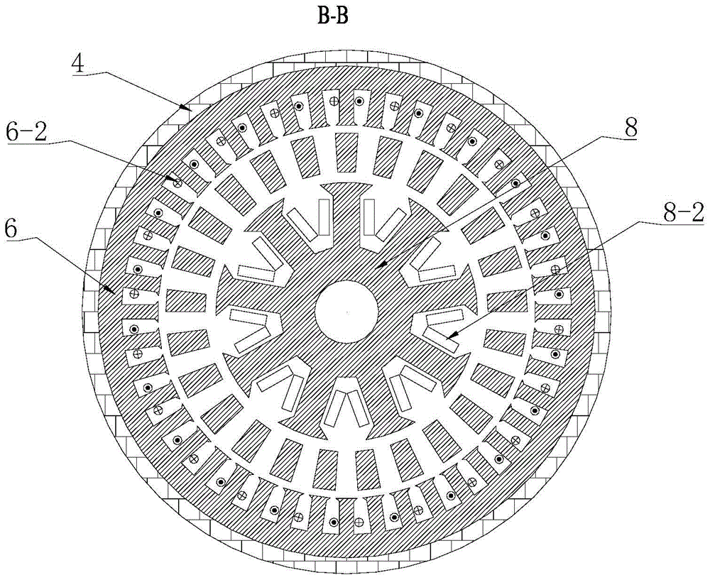 Parallel hybrid excitation compound motor with outer stator poles