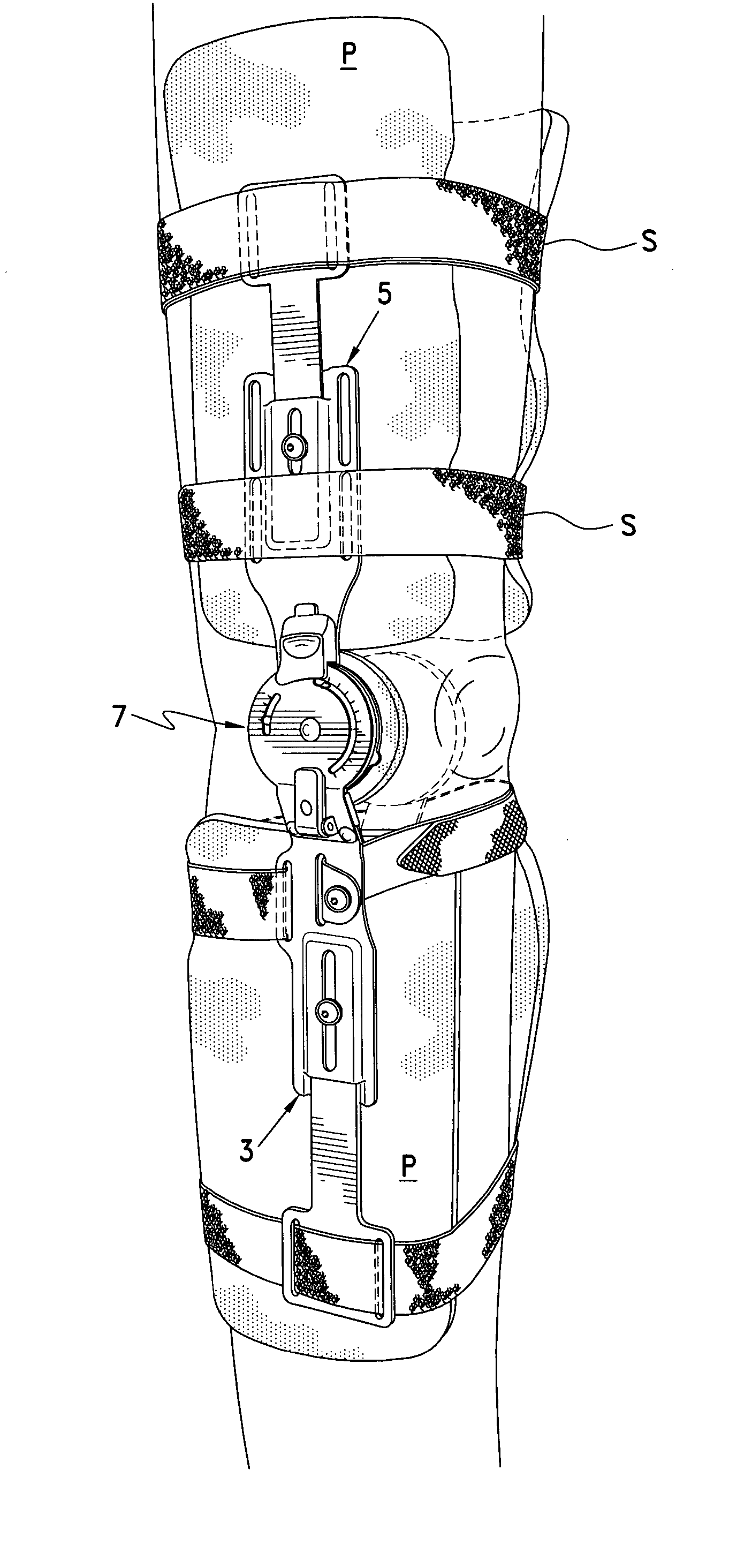 Post operative knee brace with multiple adjustment features