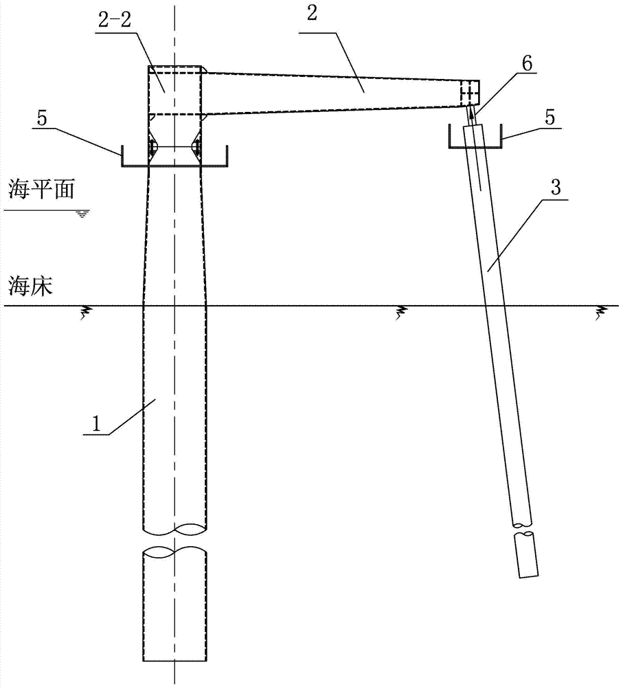 Offshore wind power single pile foundation horizontal bearing capacity test reaction device and its construction method