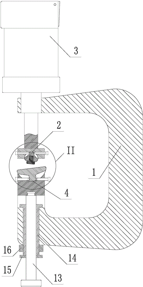 Wedge-shaped part press-riveting device and method