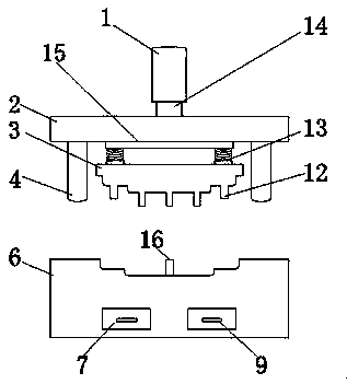 Die for automobile brake disc