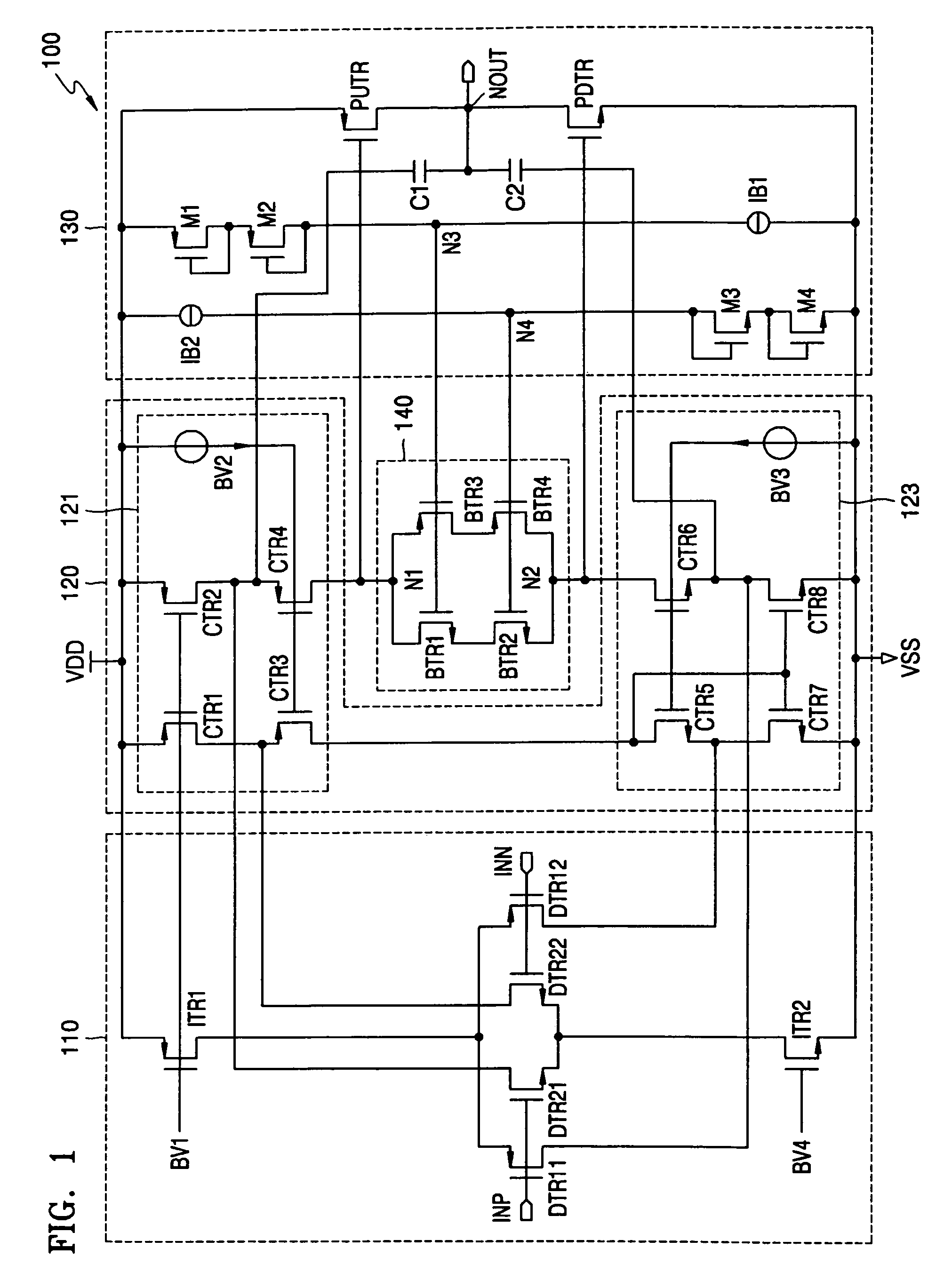 Differential amplifier with cascade control