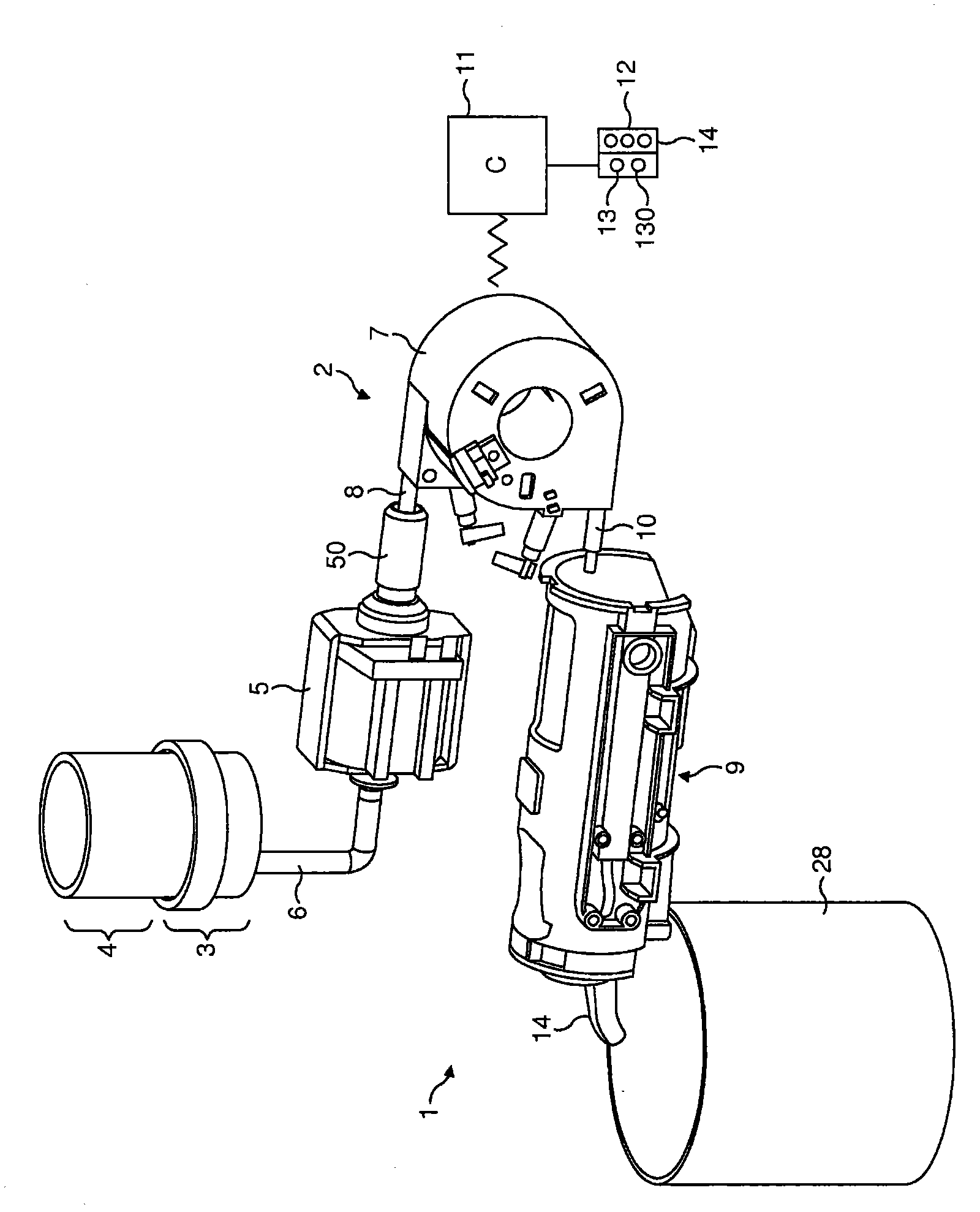 Beverage preparation device with in-line scale removal system and descaling method using such system