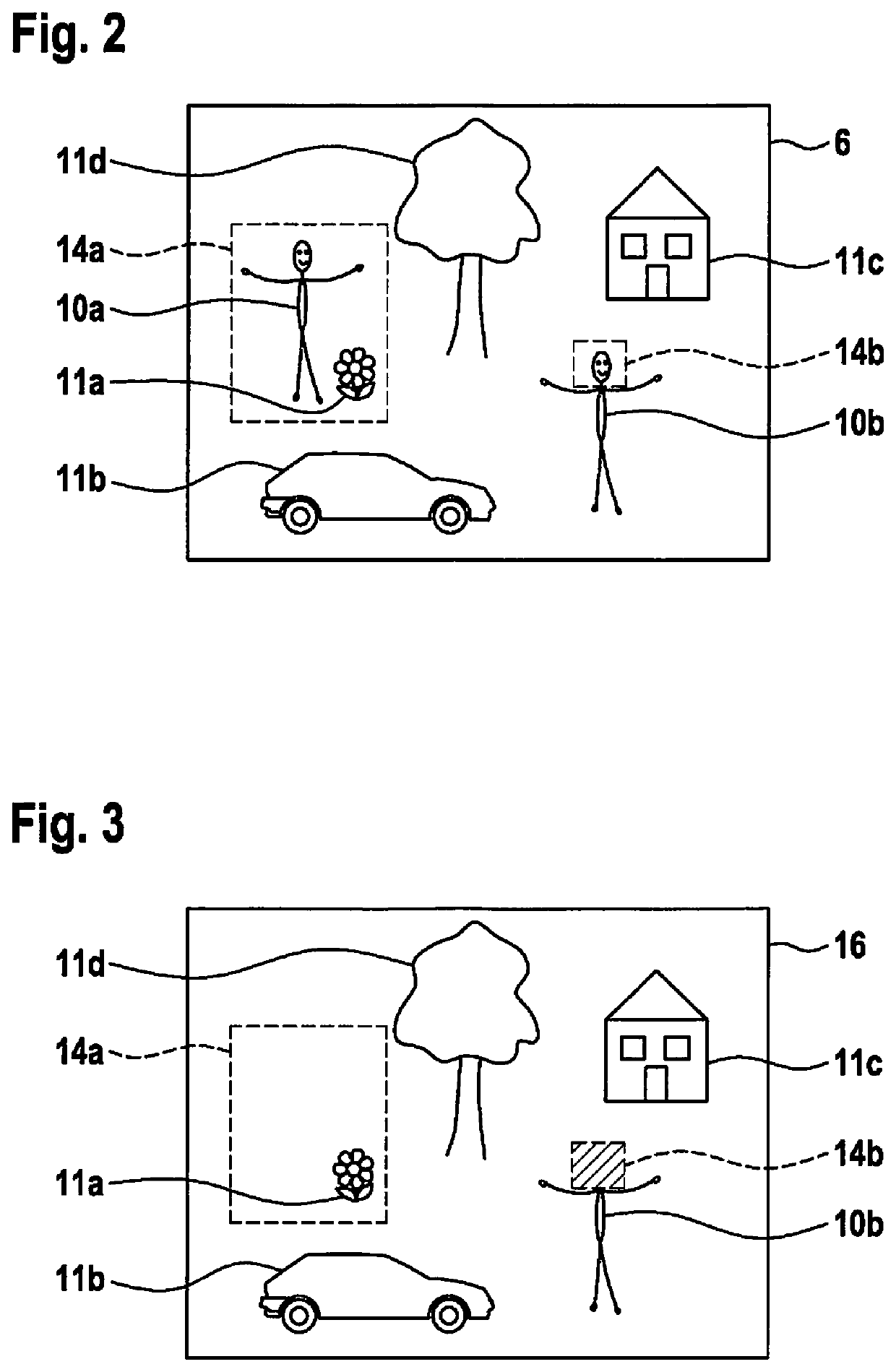 Camera for monitoring a monitored area and monitoring device, and method for monitoring a monitored area
