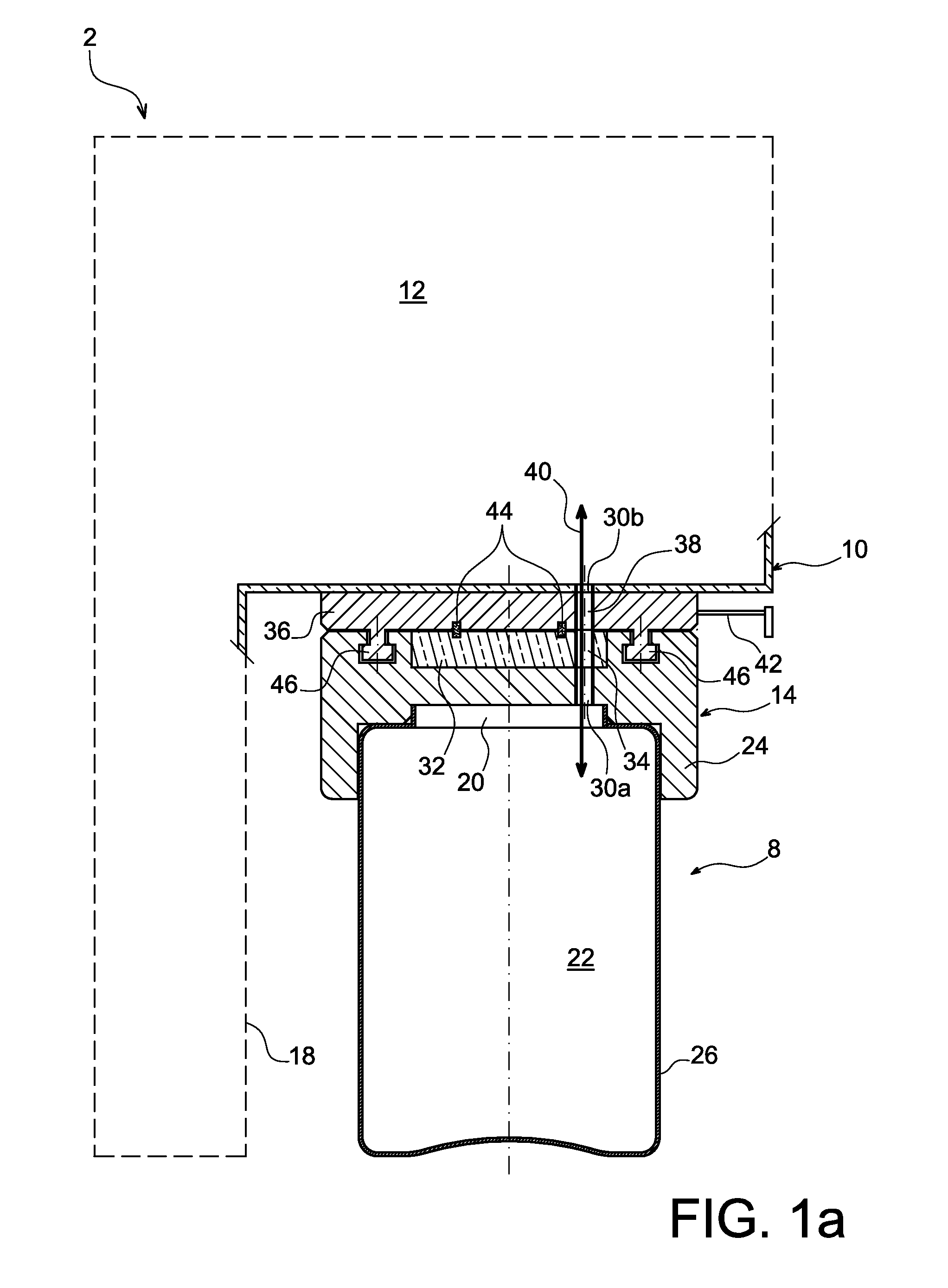 Packaging device for the transport and/or storage of a radioactive medium