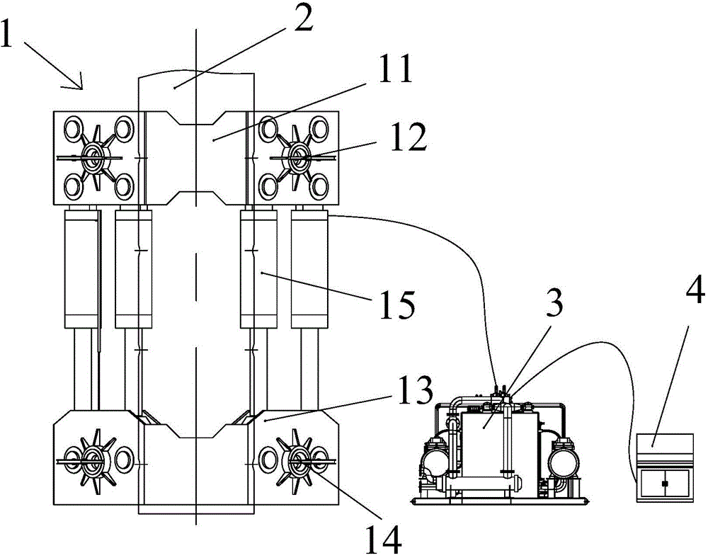 Lifting device type testing method and realization system thereof