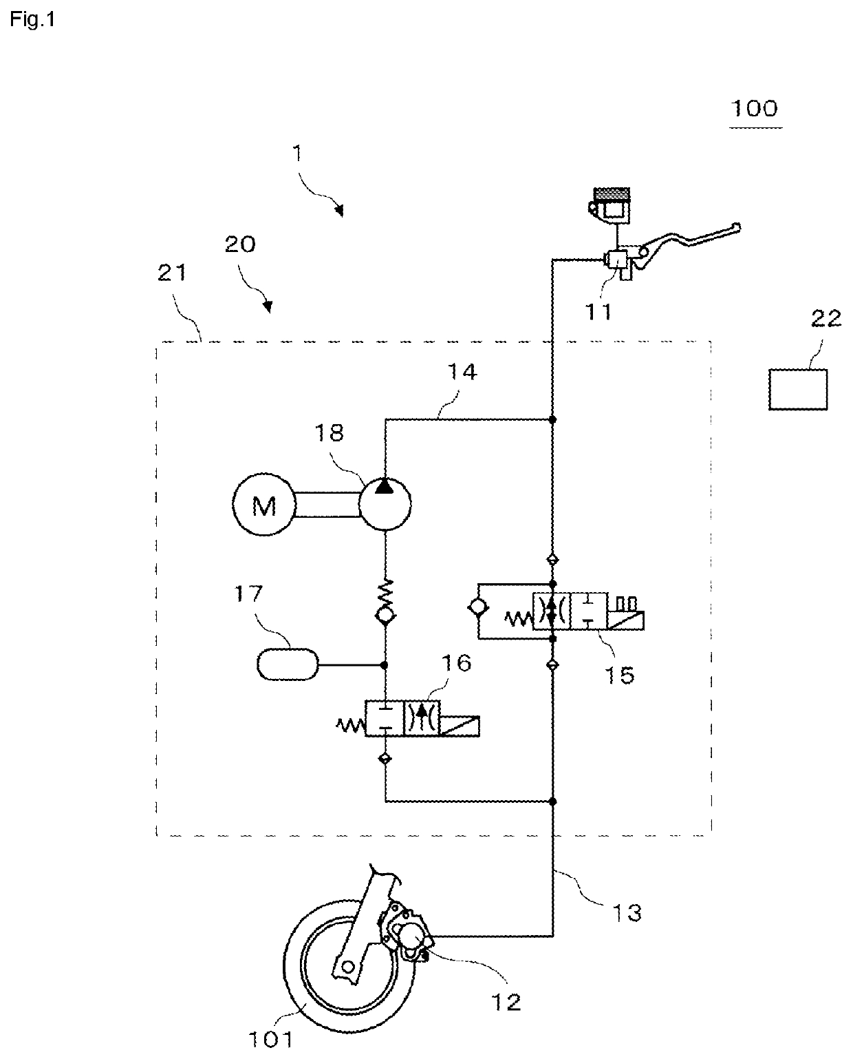Controller for braking force generated by brake system of motorcycle, and control method of the same