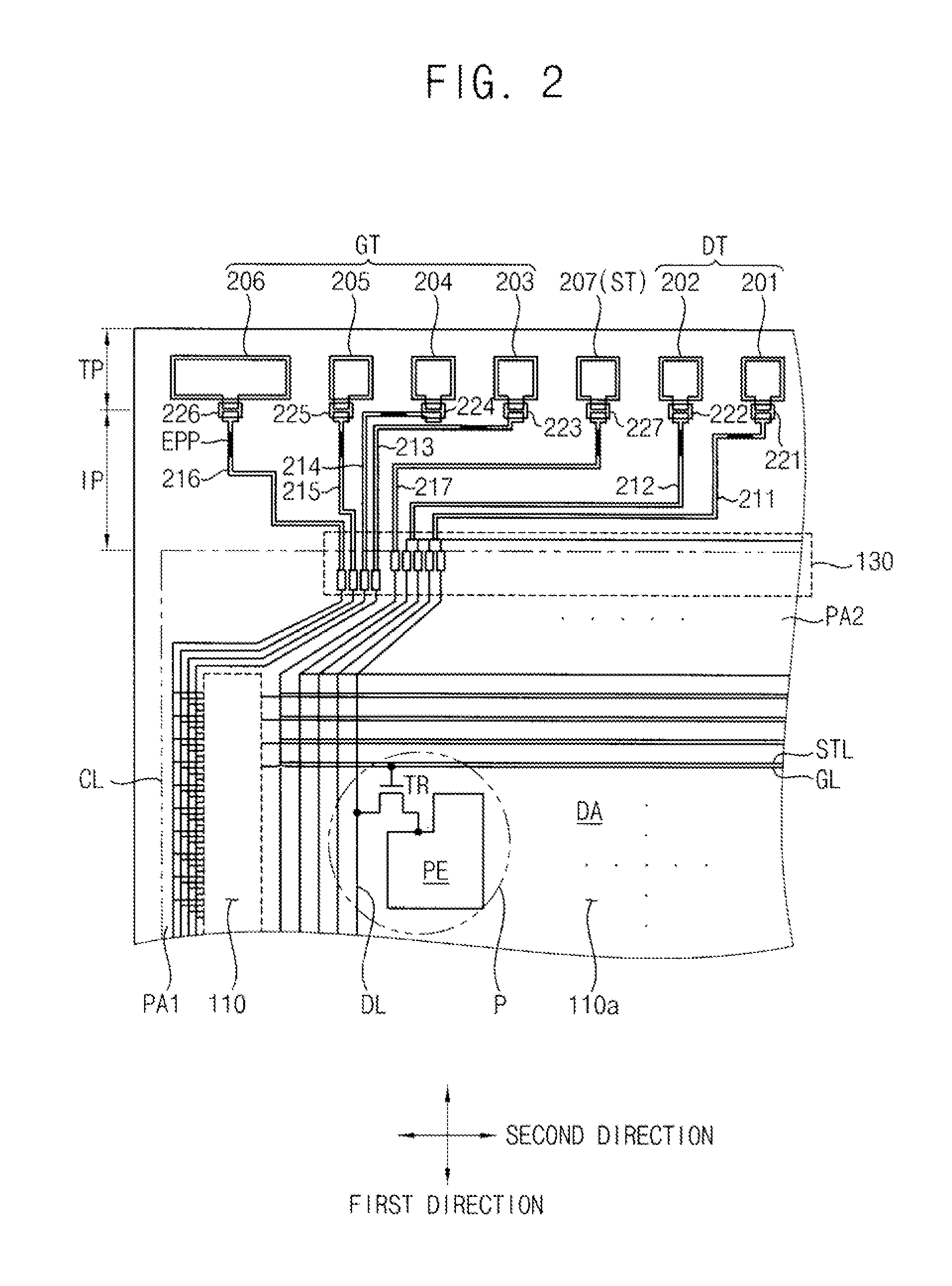 Substrate for a display device and method of manufacturing the same