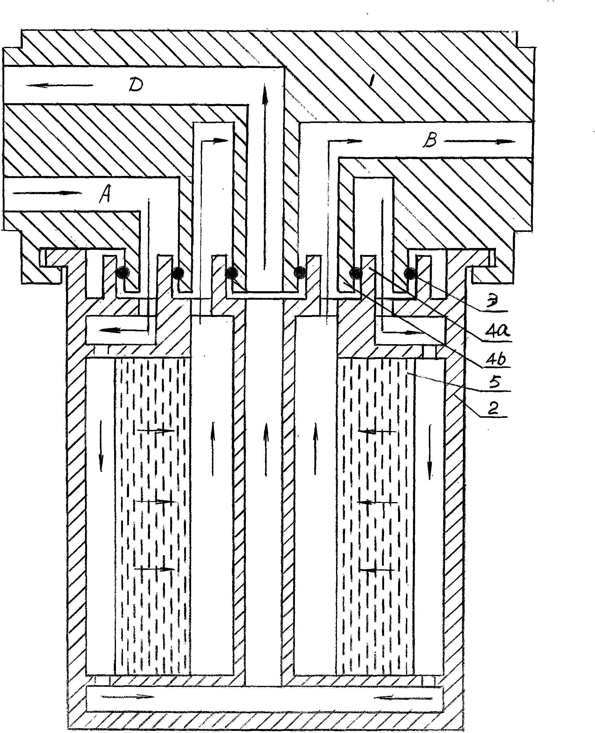 Water purifier with cross-flow type filter element