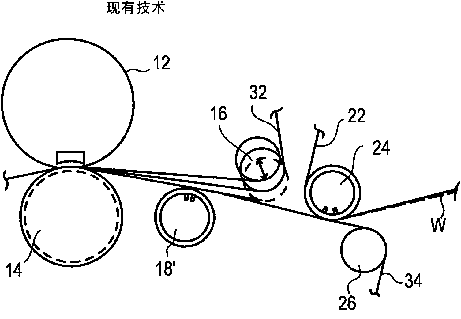 Method and apparatus for transferring fiber web from a support fabric to another