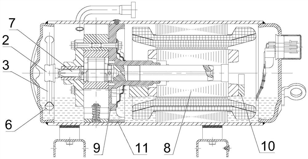 Rotary oiling device and compressor