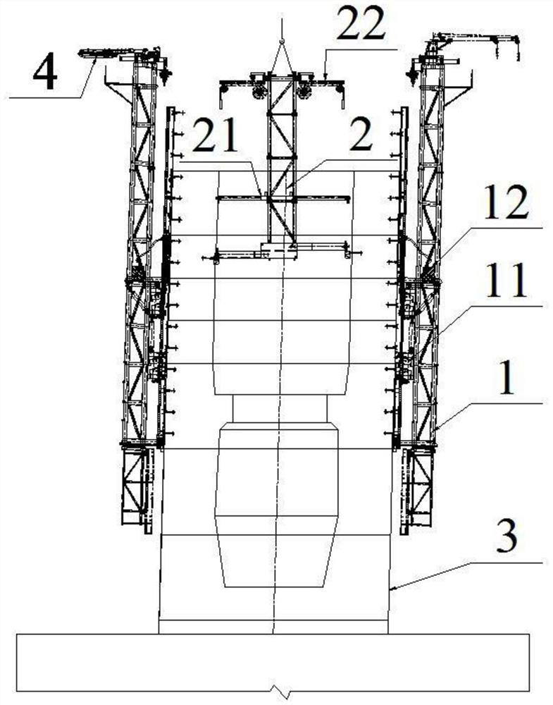 A method for building concrete bridge towers
