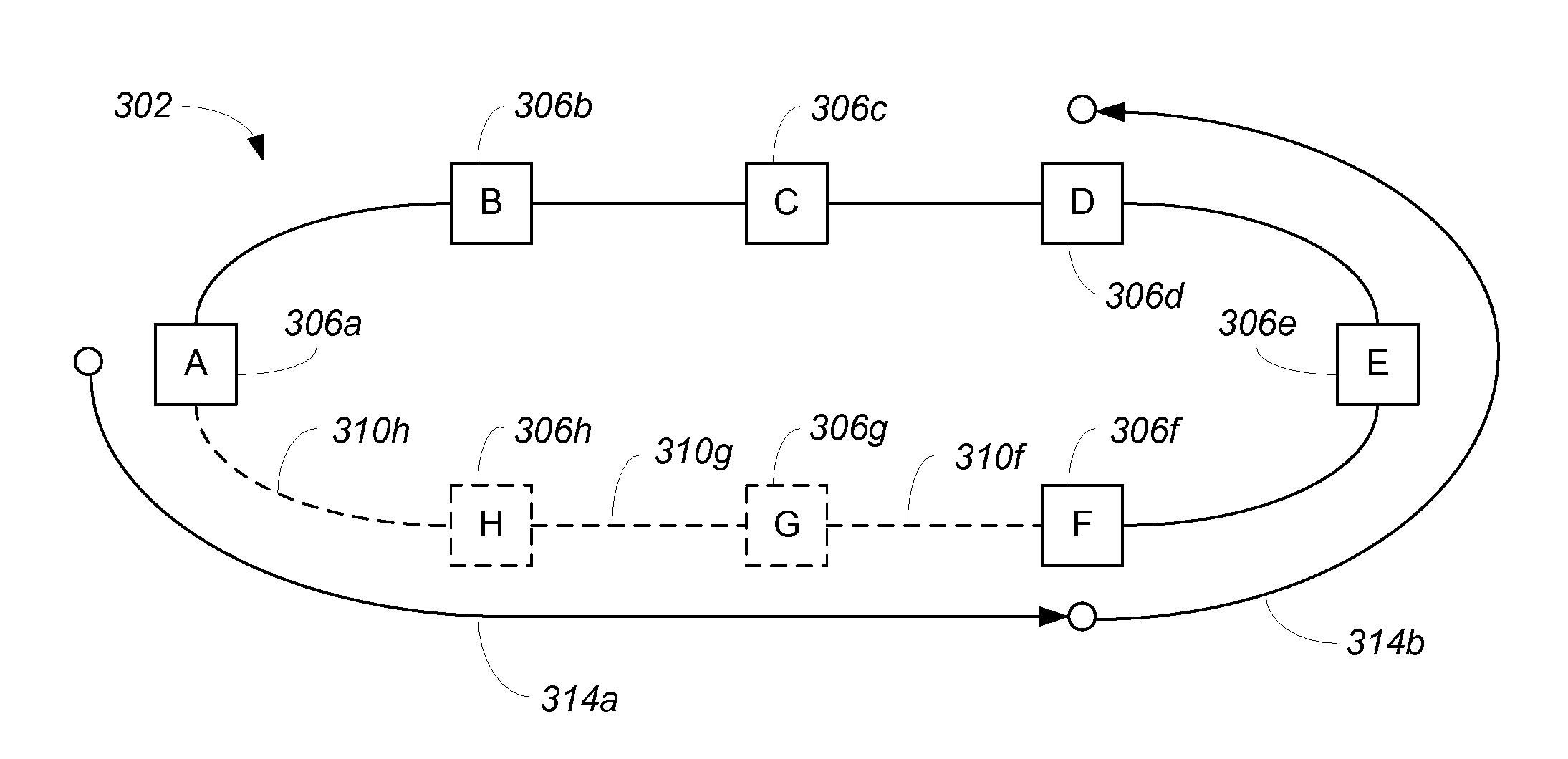 Method and apparatus for computing a path through specified elements in a network