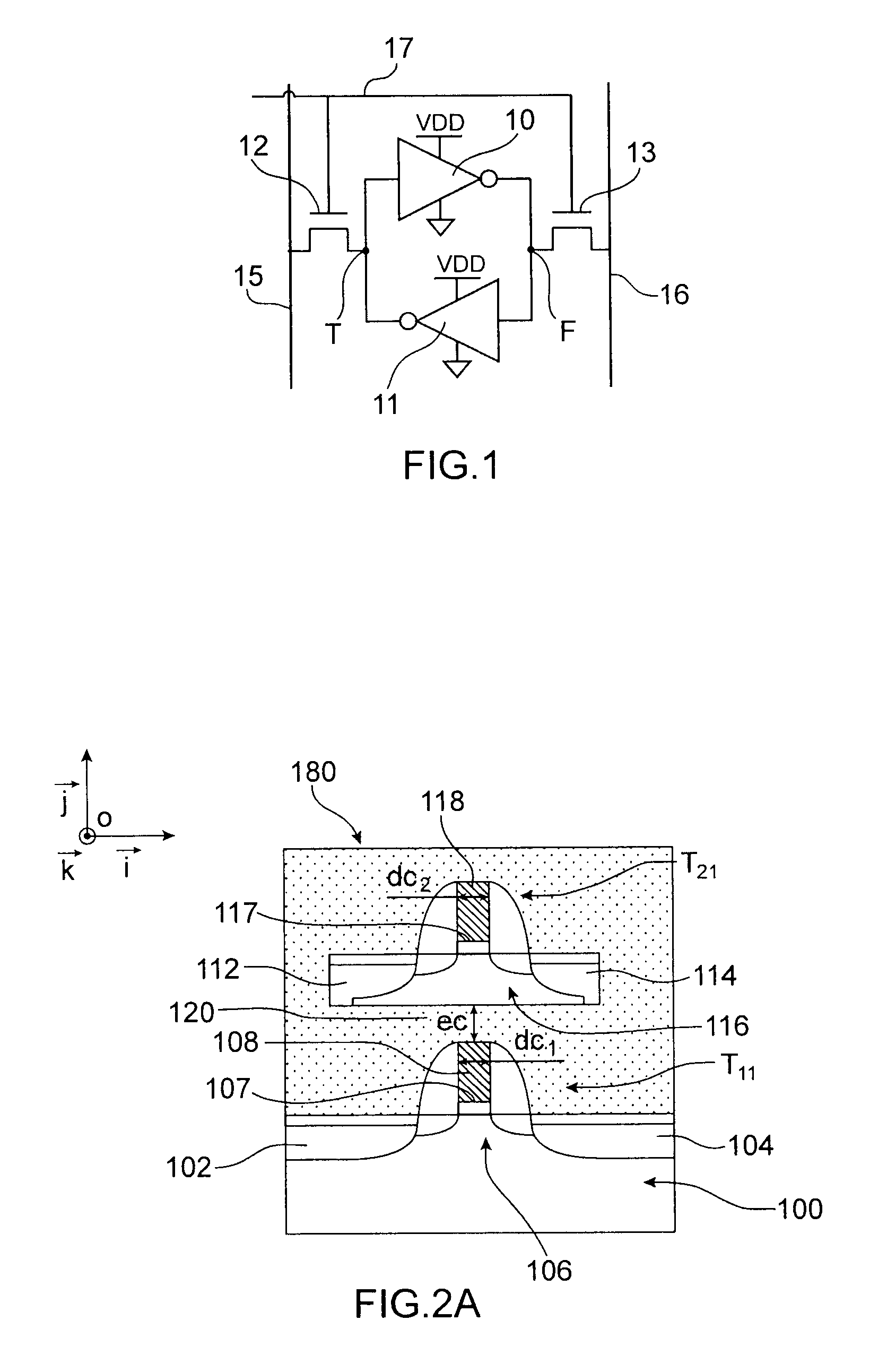 SRAM memory cell having transistors integrated at several levels and the threshold voltage vt of which is dynamically adjustable