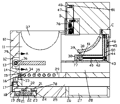 Cooking bench capable of automatically cleaning coal ash of iron pot