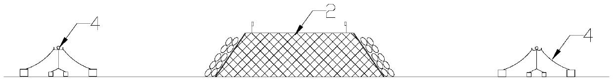 Sandy soil cofferdam system used in still water drainage basin and construction method thereof