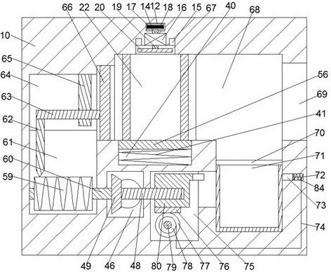 A formaldehyde absorption device that can automatically replace the filter element