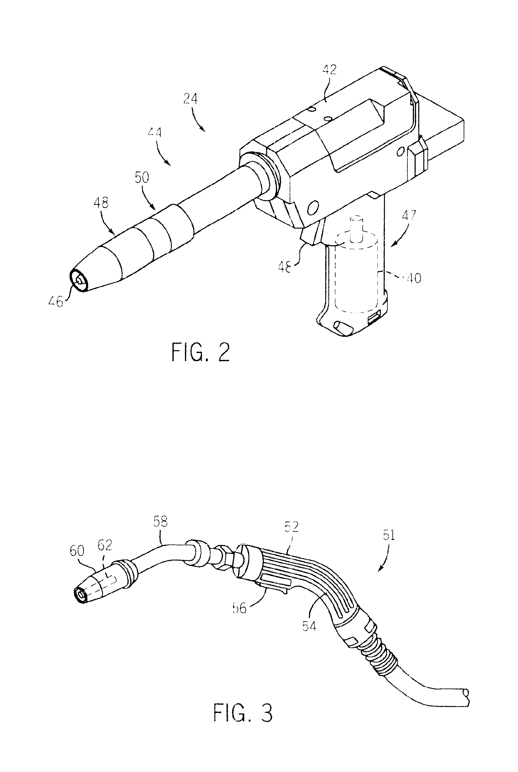 Method and apparatus to automatically determine type of gun connected to a wire feeder