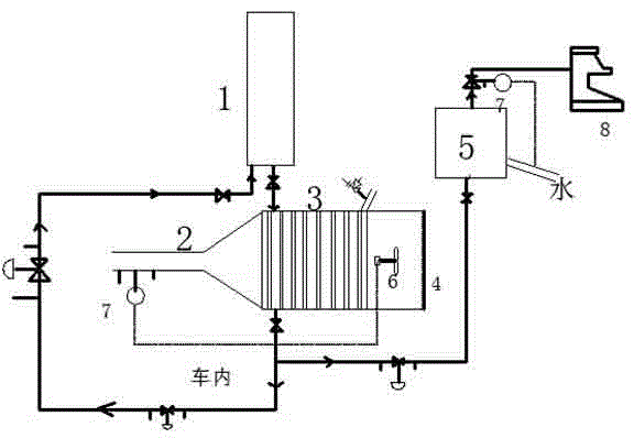 Cold energy utilizing device for liquefied natural gas fueled bus