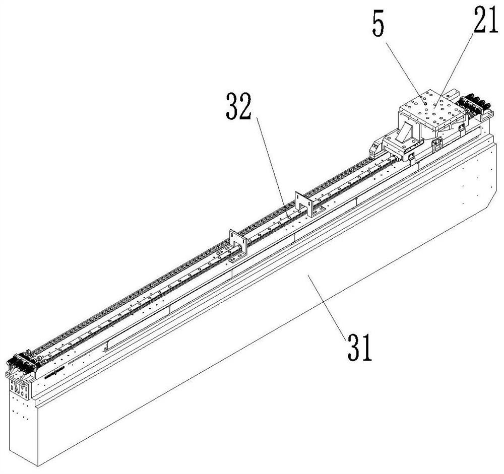 Moving device for laser repairing equipment