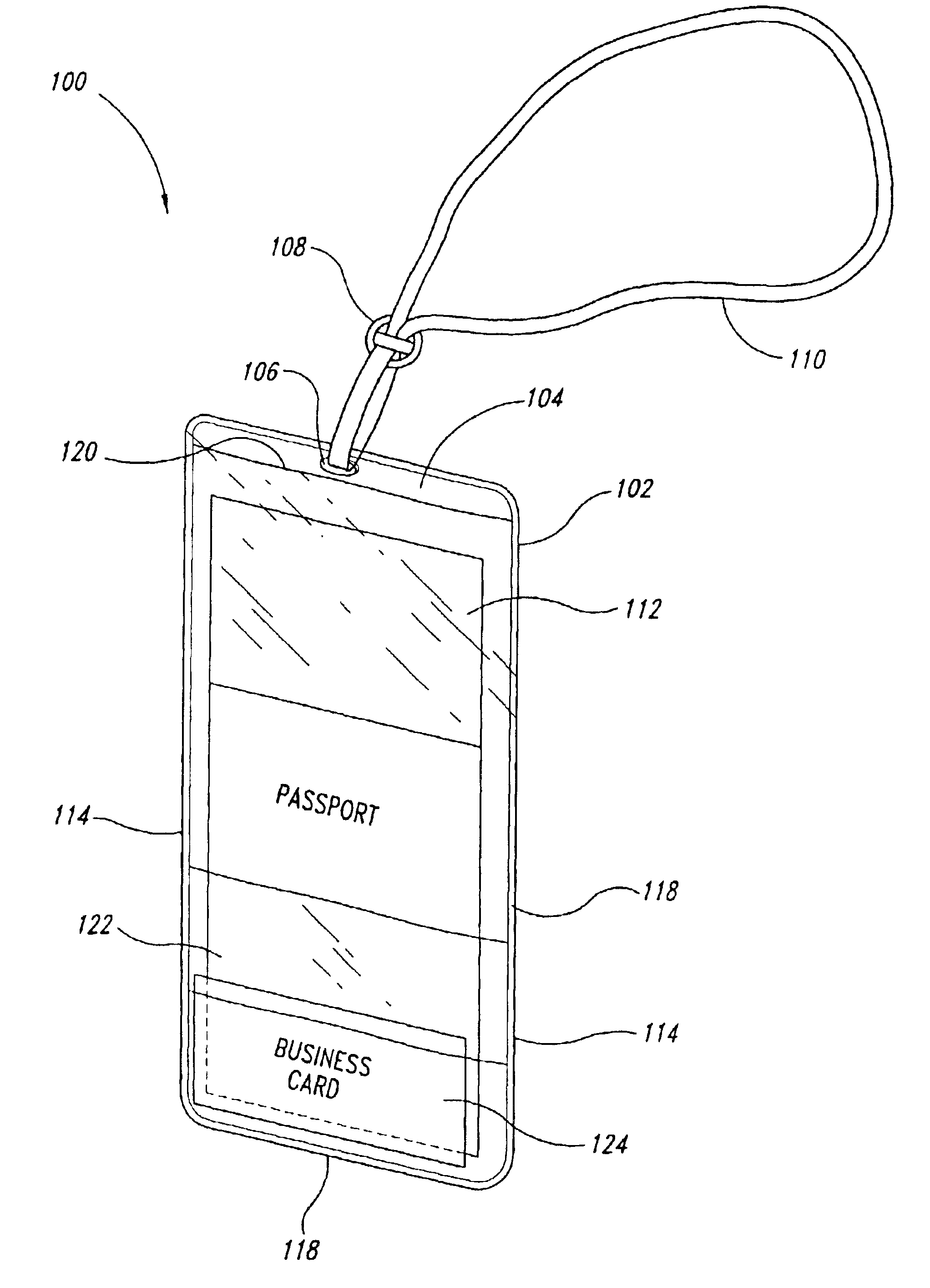 Holder for displaying travel related documents