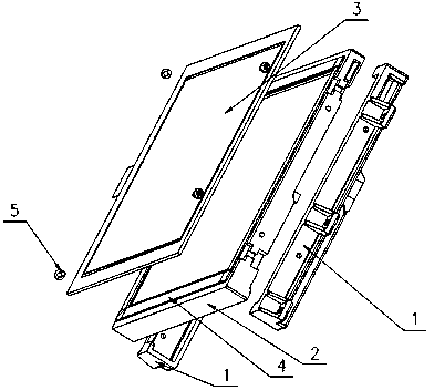Installing structure and installing method for touch screen and liquid crystal screen of train vehicle-mounted display