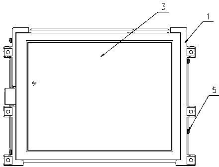 Installing structure and installing method for touch screen and liquid crystal screen of train vehicle-mounted display