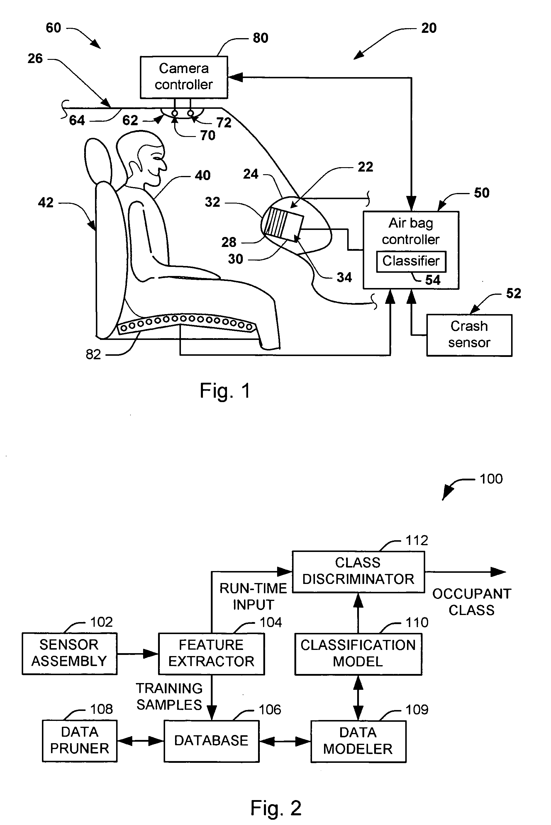 Method and apparatus for classifying a vehicle occupant via a non-parametric learning algorithm
