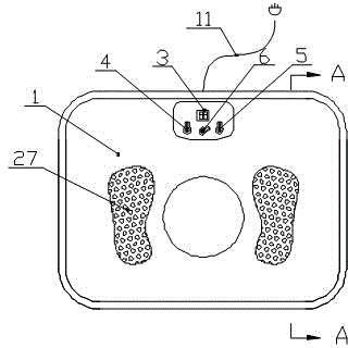 Far-infrared intelligent foot warmer and control circuit thereof