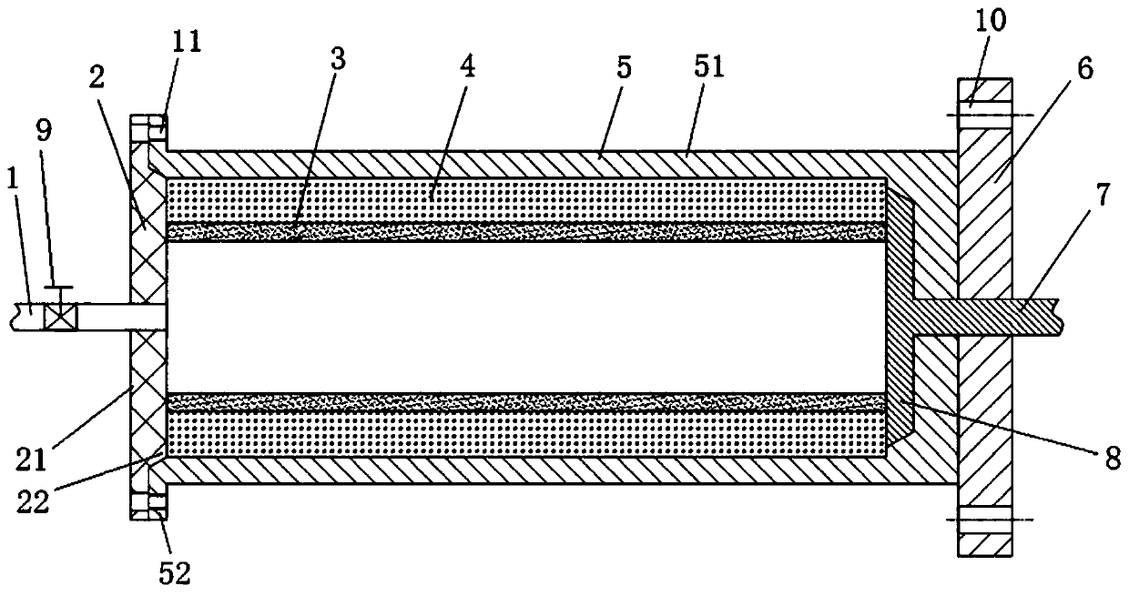 Grouting forming device and method for ITO rotating target