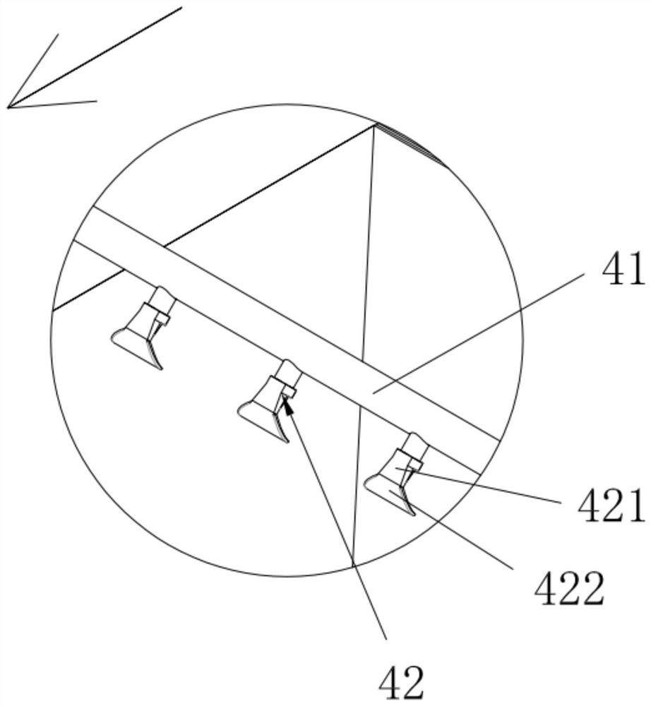 Material sedimentation hopper with physical defoaming device