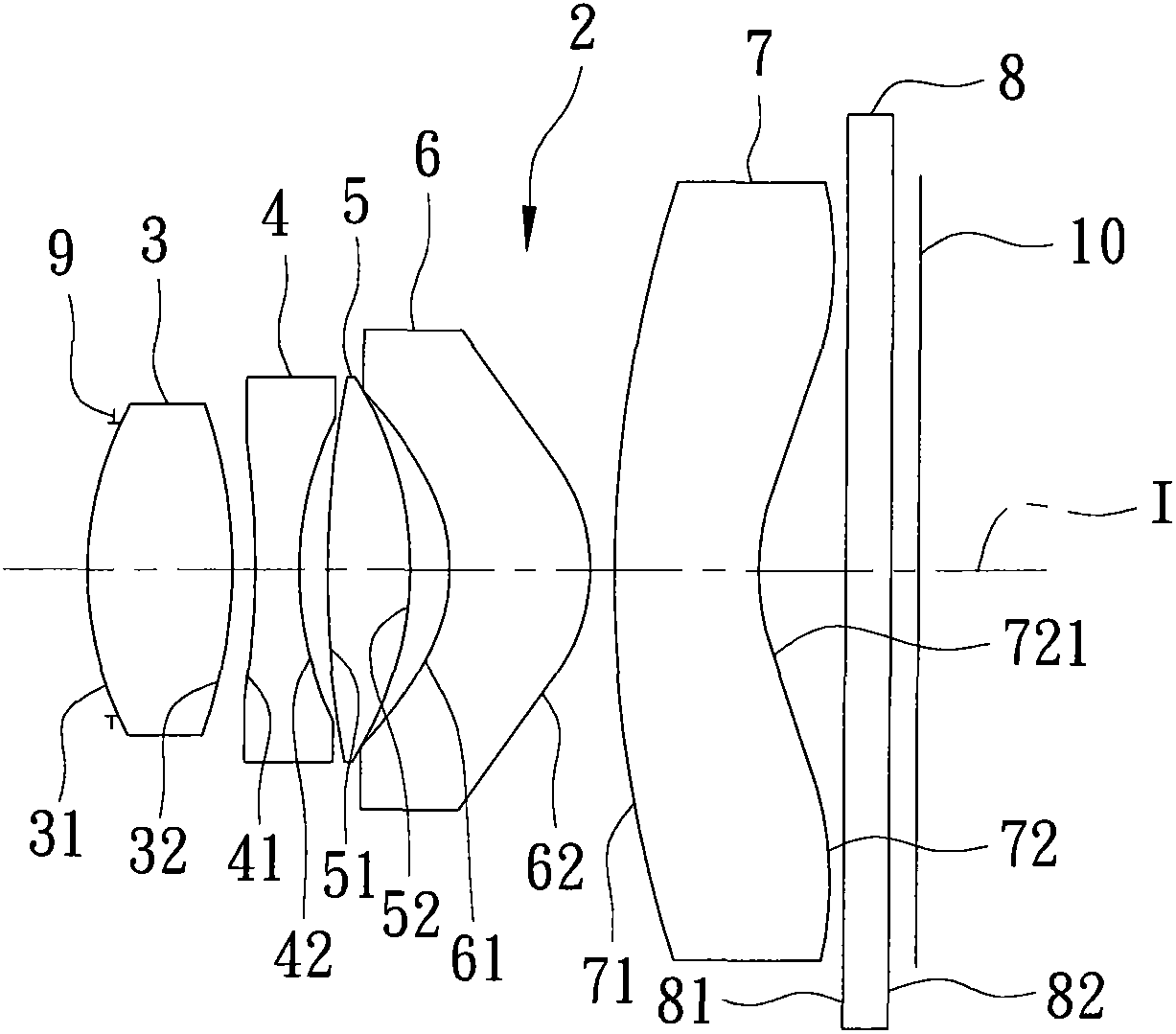 Five-lens type image lens and electronic device applying same