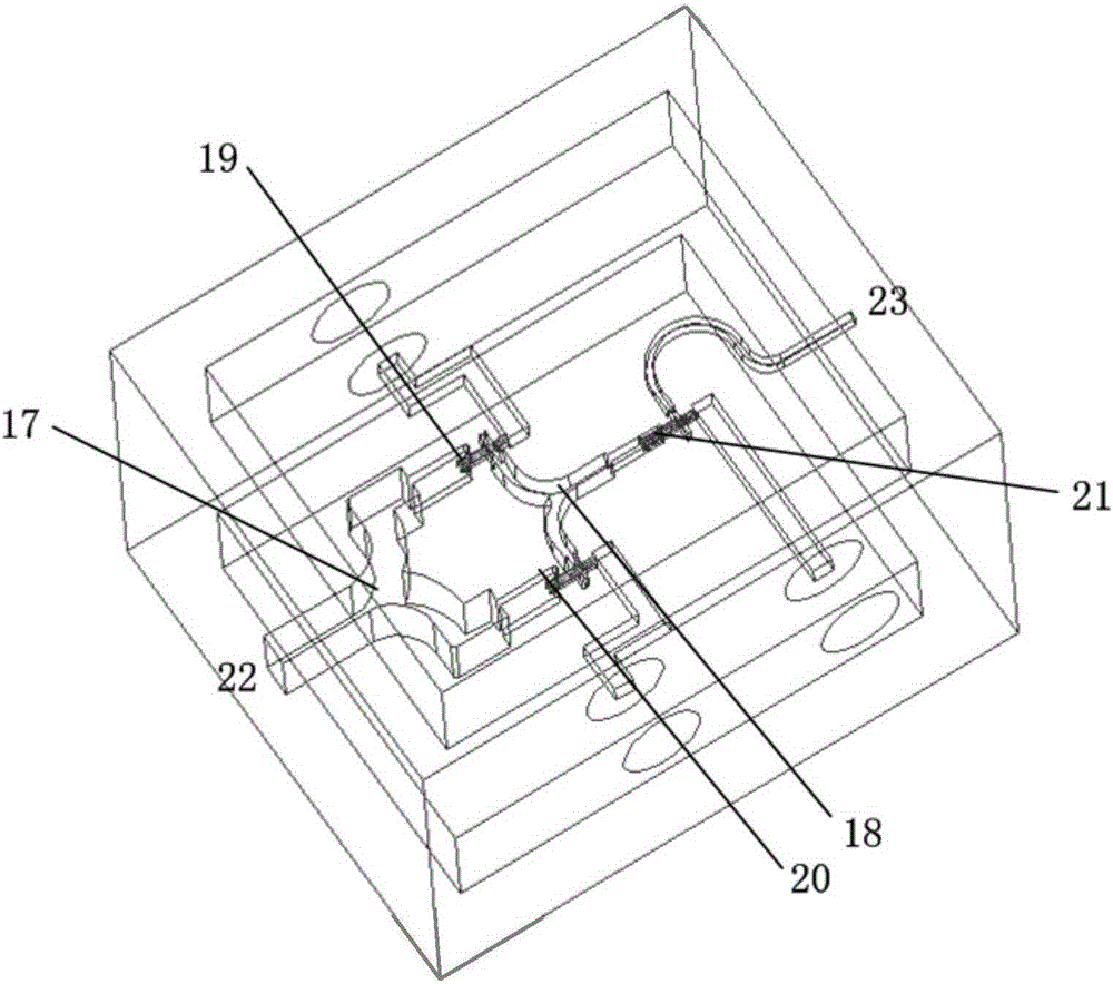 Terahertz frequency band local oscillation source based on frequency multiplication link circuit integrated structure