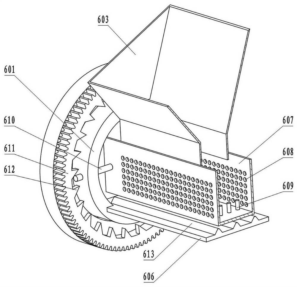 Tennis ball collecting device for tennis court